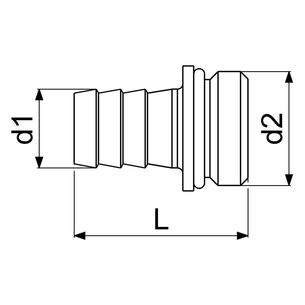 Schlösser Vaterteil mit Wulst und Dichtung, 1/2" x 1/2", Messing... SCHLOESSER-GA34171000001 4044997163108 (Abb. 2)
