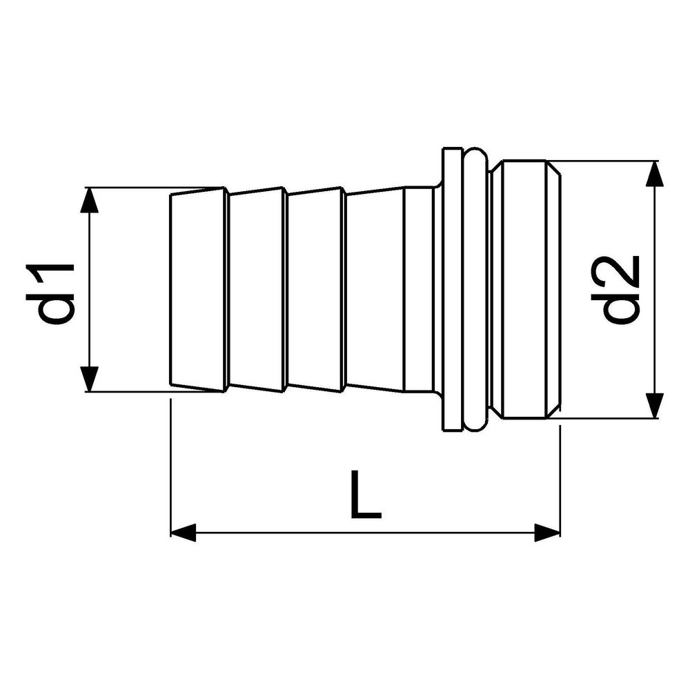 Schlösser Vaterteil mit Wulst und Dichtung, 3/4" x 3/4", Messing... SCHLOESSER-GA34172000001 4044997163115 (Abb. 2)