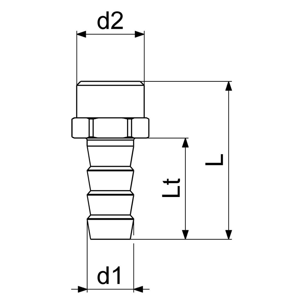 Schlösser Sauger Schlauchstutzen, Tülle 3/8", 3/8" AG, Messing... SCHLOESSER-GA34350000001 4044997163467 (Abb. 2)