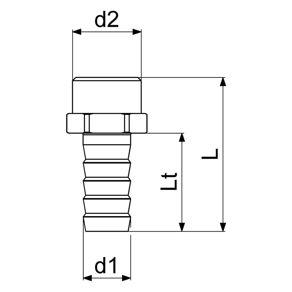 Schlösser Sauger Schlauchstutzen, Tülle 5/8", 1/2" AG, Messing... SCHLOESSER-GA34329000001 4044997178973 (Abb. 2)