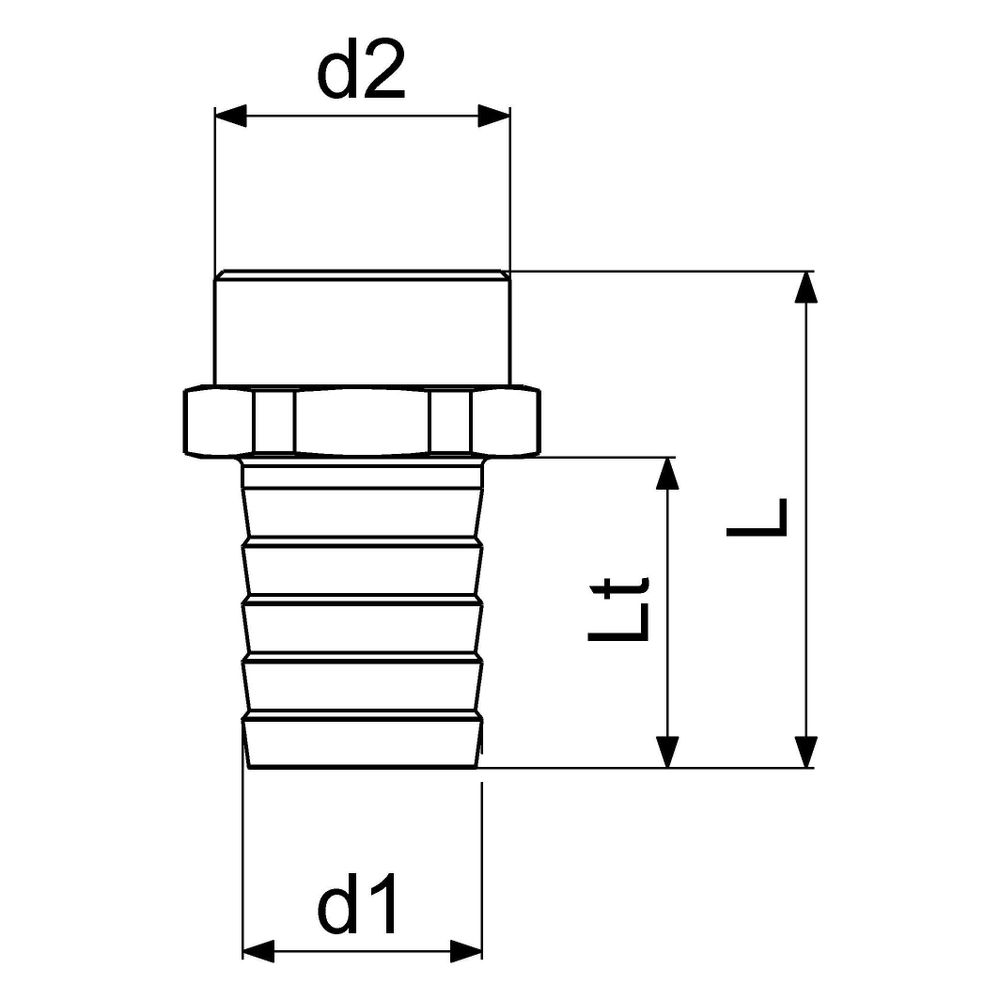 Schlösser Sauger Schlauchstutzen, Tülle 1", 1" AG, Messing... SCHLOESSER-GA34353000001 4044997163498 (Abb. 2)