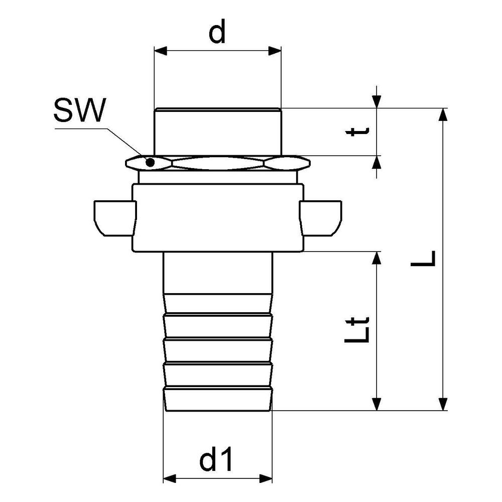 Schlösser Standrohrverschraubung, 1 1/2" AG, 3-teilig, flachdichtend, Messing... SCHLOESSER-GA34375000001 4044997163597 (Abb. 2)