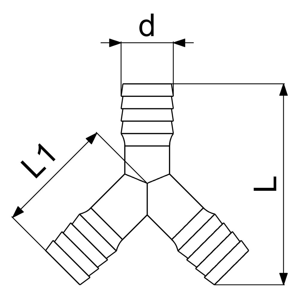 Schlösser Messing Y-Schlauchverbinder, 120 Grad, 5/8", blank... SCHLOESSER-GA34982000001 4044997188545 (Abb. 2)