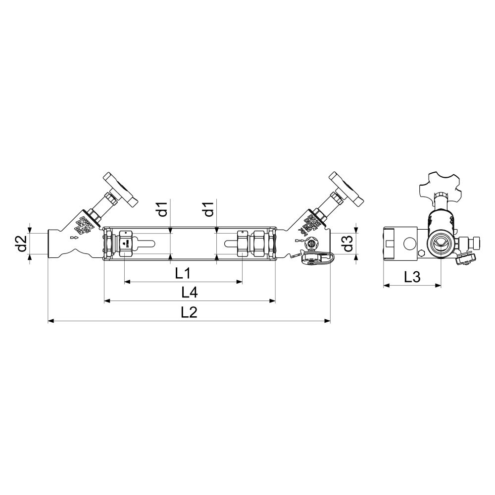 Schlösser Wasserzähler-Einbaugarnitur Kommunal, waagerecht, Q3 10m3/h, 1 1/4"... SCHLOESSER-KO22103200001 4044997197271 (Abb. 2)