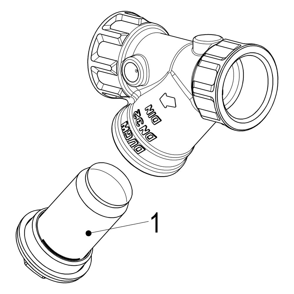 Schlösser Schmutzfänger mit Muffenanschluss, ohne Entleerung, DN 32, 1 1/4" I... SCHLOESSER-0010253200001 4044997159217 (Abb. 4)