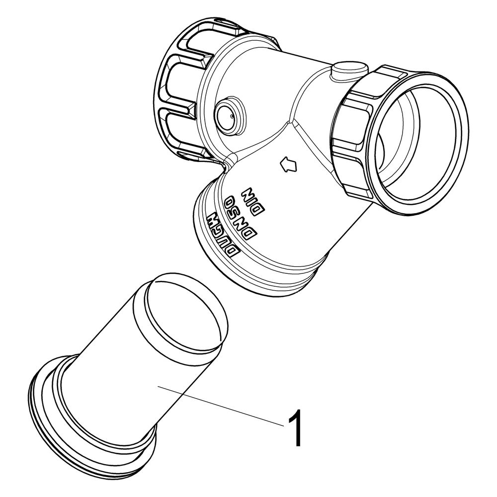 Schlösser Schmutzfänger mit Muffenanschluss, ohne Entleerung, DN 50, 2" IG, D... SCHLOESSER-0010255000001 4044997159231 (Abb. 4)