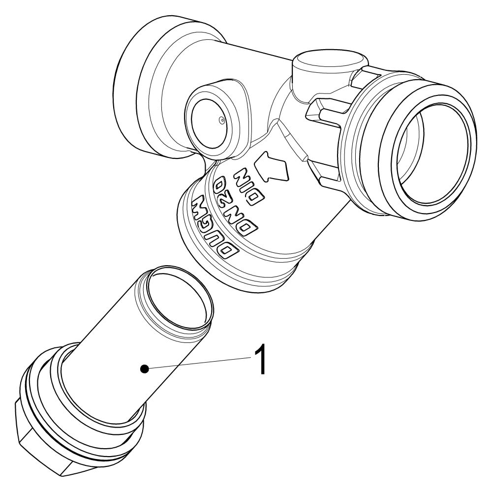 Schlösser Schmutzfänger mit Außengewinde MULTI, ohne Entleerung, DN 20, 1" AG... SCHLOESSER-0010722000001 4044997159453 (Abb. 3)