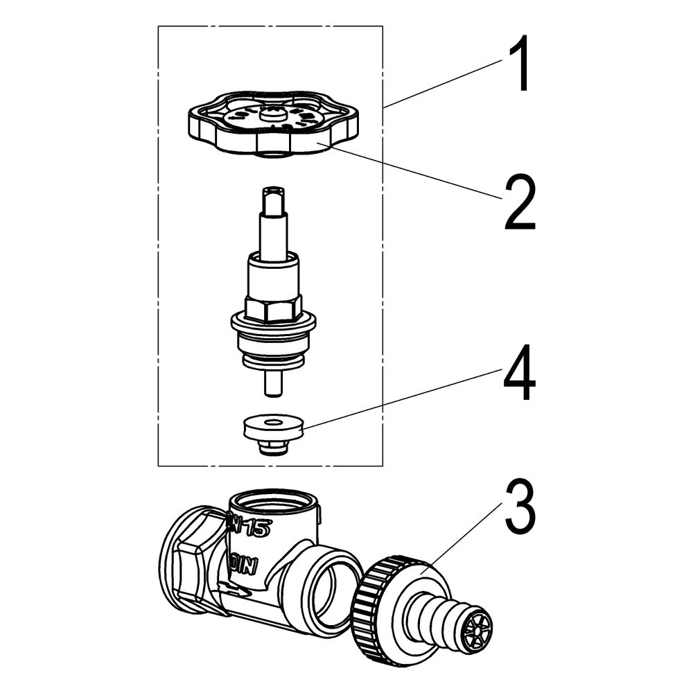 Schlösser Kesselentleerventil, DN 15, Eingang mit 1/2" IG, Ausgang 3/4" mit S... SCHLOESSER-0011201500001 4044997110843 (Abb. 3)