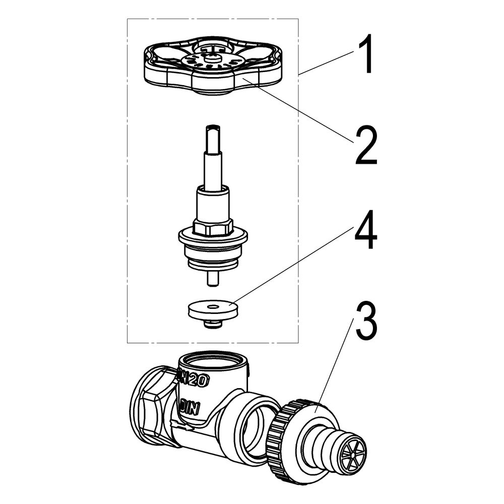 Schlösser Kesselentleerventil, DN 20, Eingang mit 3/4" IG, Ausgang 1" mit Sch... SCHLOESSER-0011202000001 4044997110874 (Abb. 3)