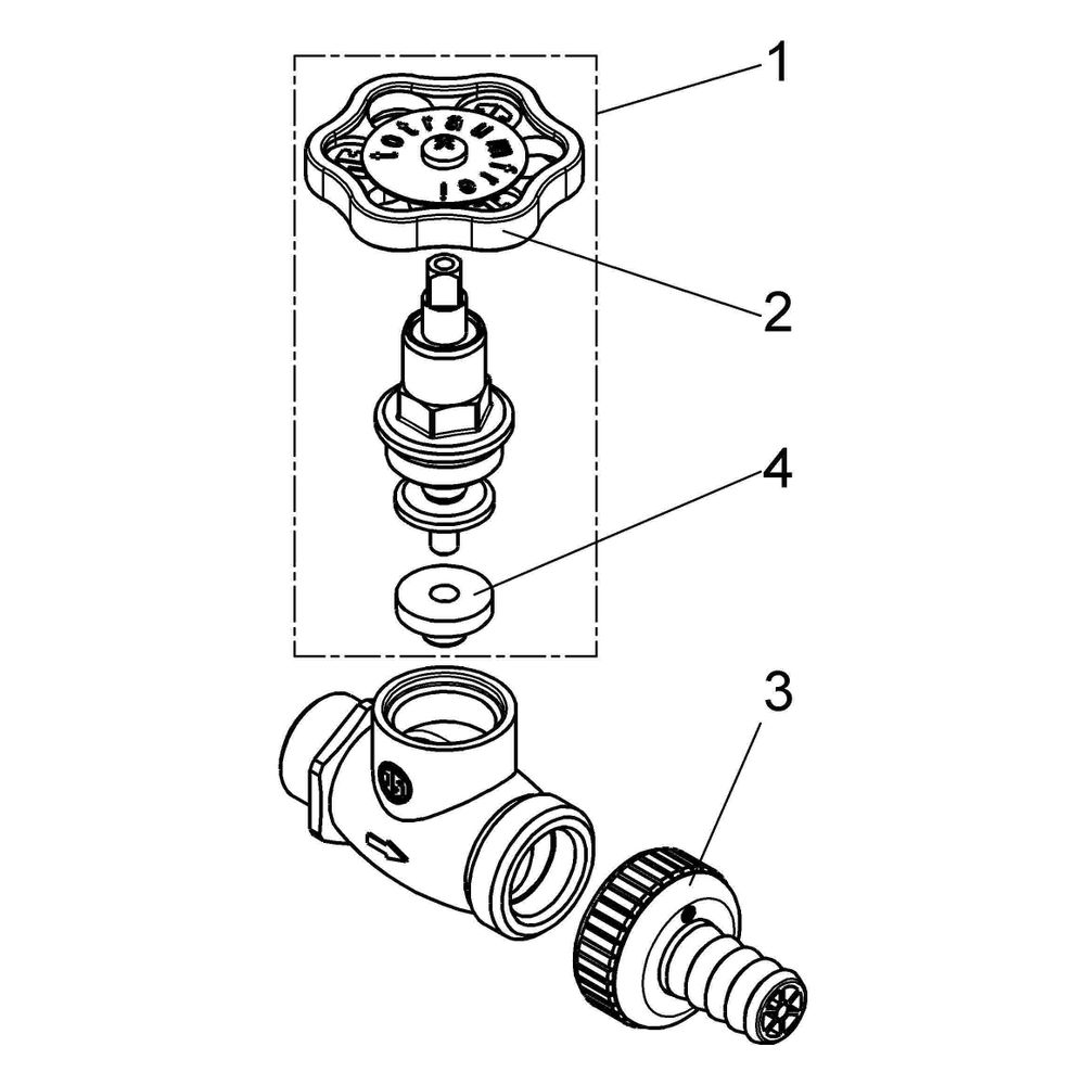 Schlösser Kesselentleerventil, DN 15, Eingang mit 1/2" AG, Ausgang 3/4" mit S... SCHLOESSER-0011271500001 4044997183786 (Abb. 3)