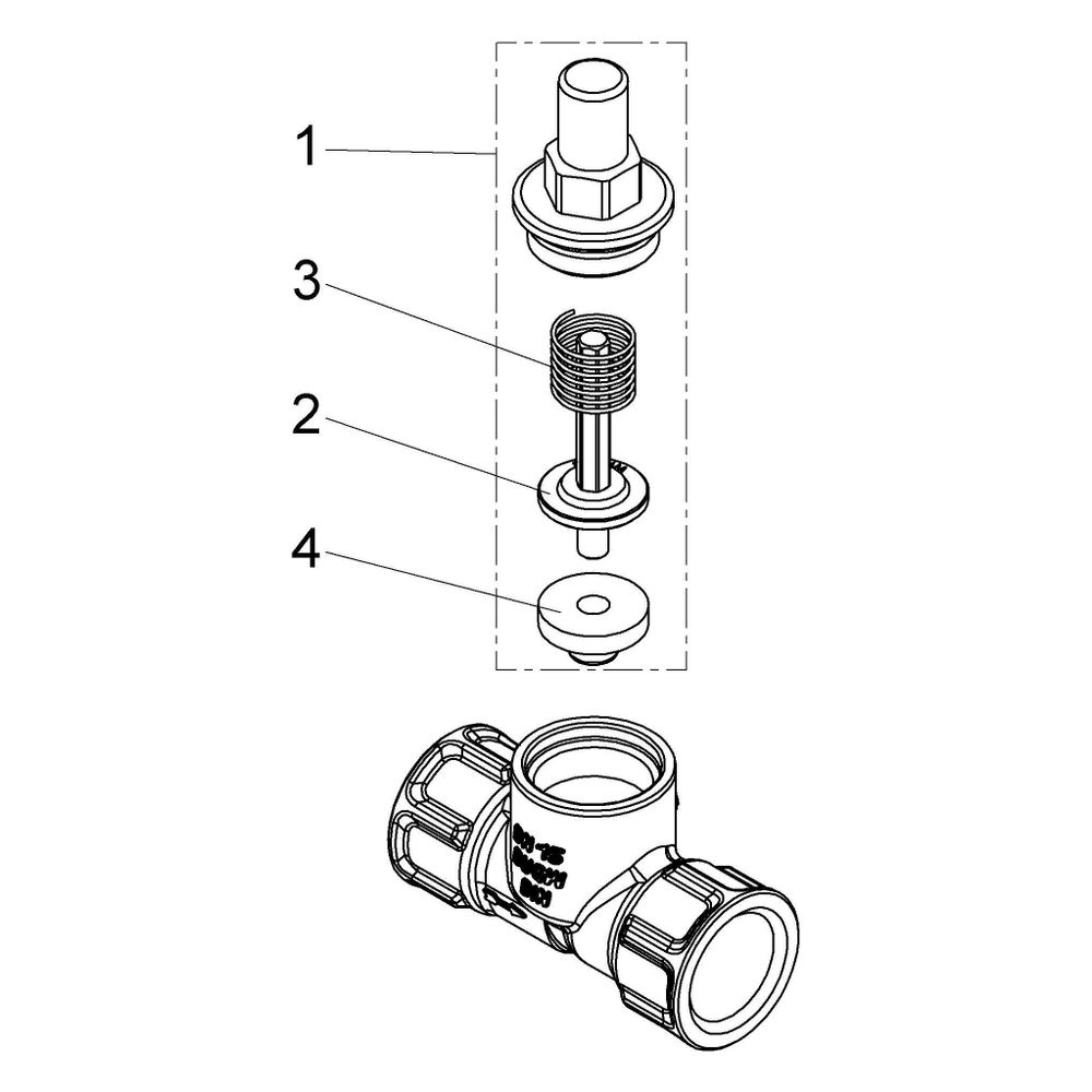 Schlösser Rückschlagventil mit Geradsitz und Muffenanschluss, DN 15, 1/2" IG... SCHLOESSER-0012051500001 4044997111185 (Abb. 3)