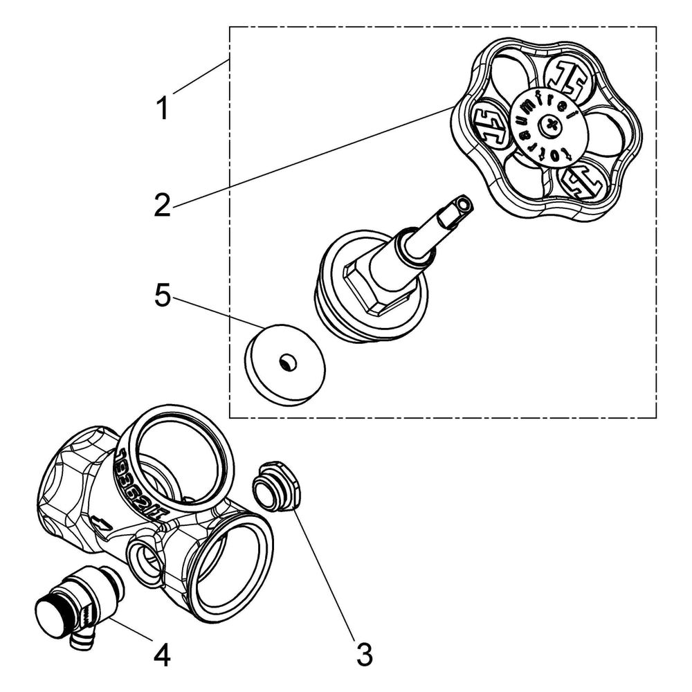 Schlösser Schrägsitzventil mit Entleerung und steigender Spindel, DN 80, 3" I... SCHLOESSER-0014108000001 4044997112175 (Abb. 4)