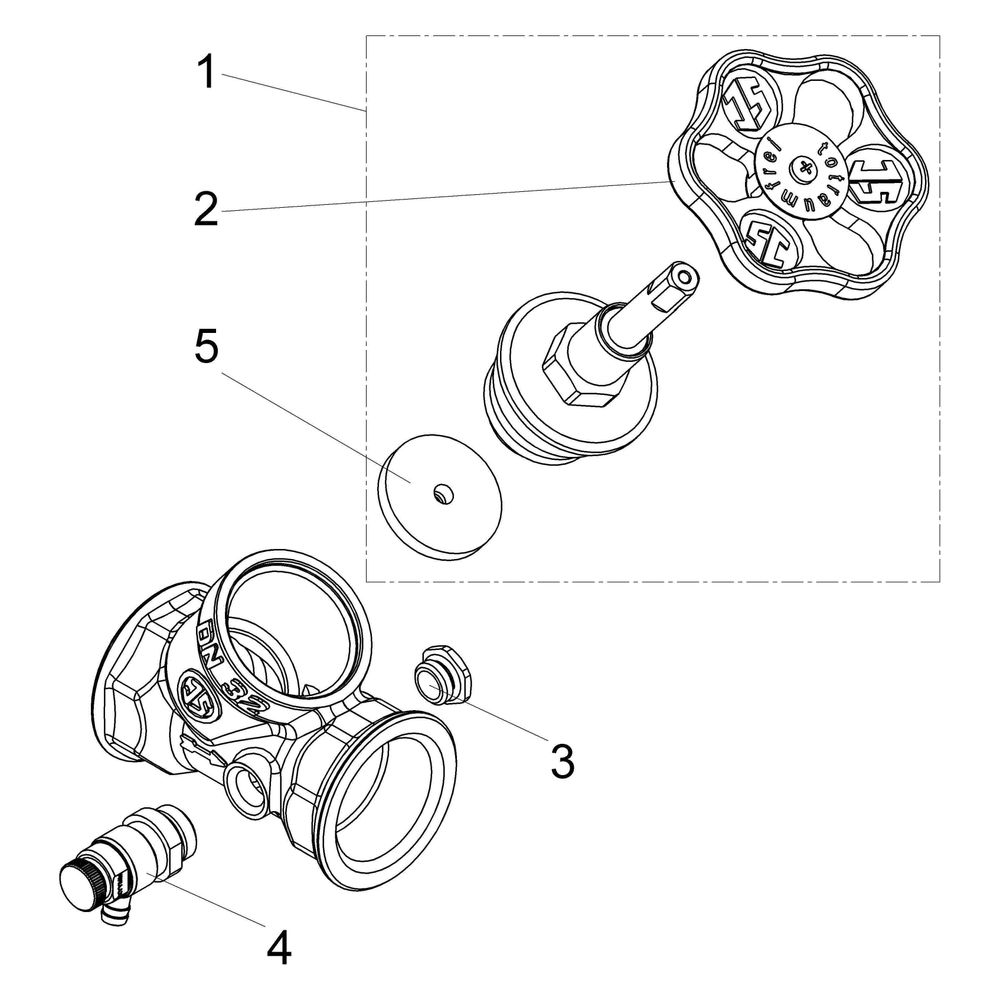 Schlösser Schrägsitzventil mit Entleerung und steigender Spindel, DN 32, 1 1/... SCHLOESSER-0014103200001 4044997112014 (Abb. 4)
