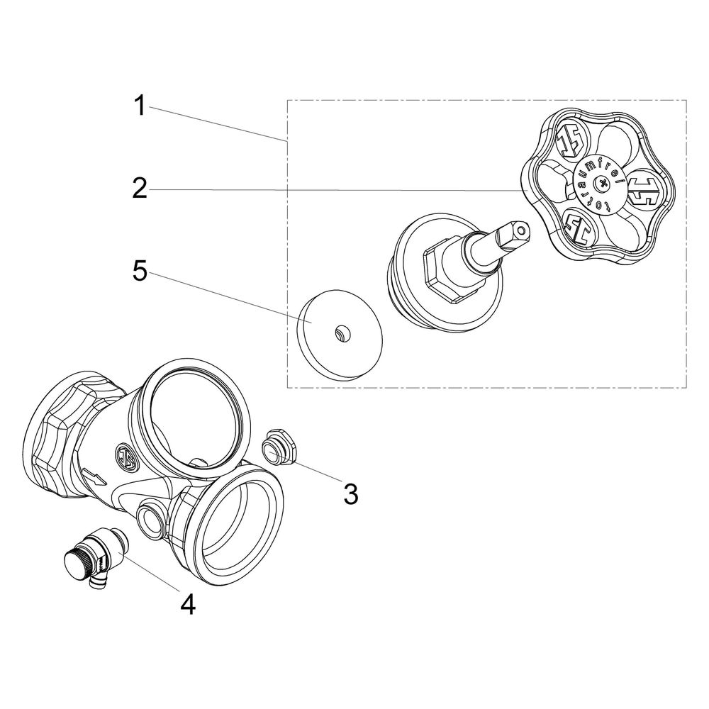 Schlösser Schrägsitzventil mit Entleerung und steigender Spindel, DN 50, 2" I... SCHLOESSER-0014105000001 4044997112090 (Abb. 4)