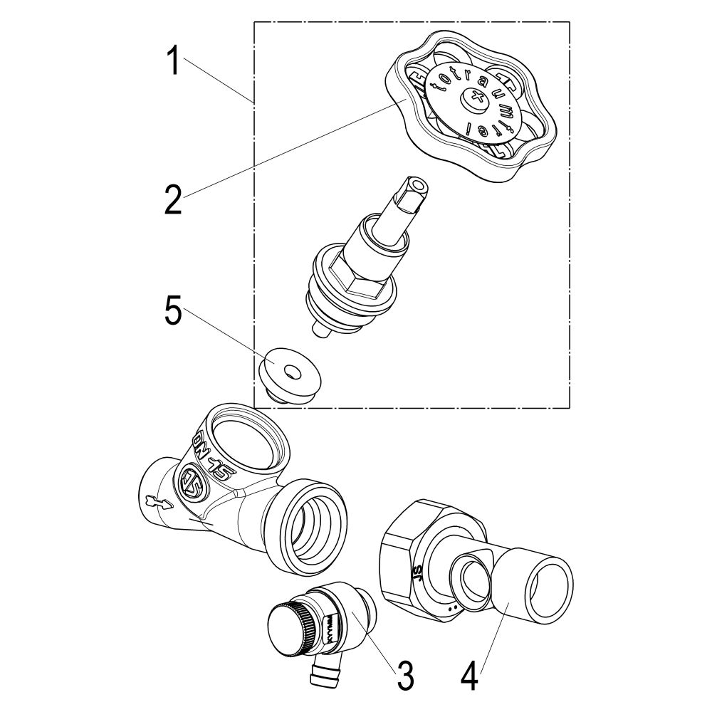 Schlösser Schrägsitzventil mit Entleerung in der Verschr., mit Lötverschr. im... SCHLOESSER-0014451500001 4044997112625 (Abb. 3)