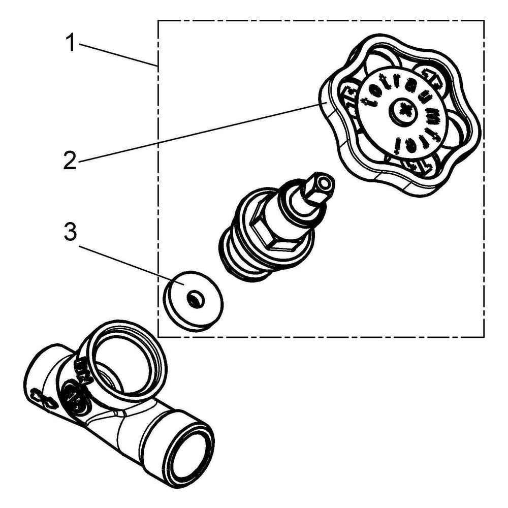 Schlösser Schrägsitzventil ohne Entleerung, ohne Lötverschraubung, mit steige... SCHLOESSER-0014501200001 4044997112946 (Abb. 3)