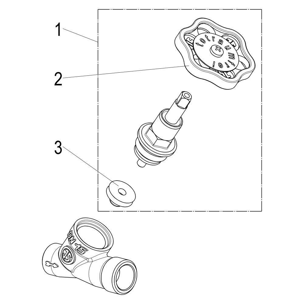 Schlösser Schrägsitzventil ohne Entleerung, ohne Lötverschraubung, mit steige... SCHLOESSER-0014501500001 4044997112977 (Abb. 3)