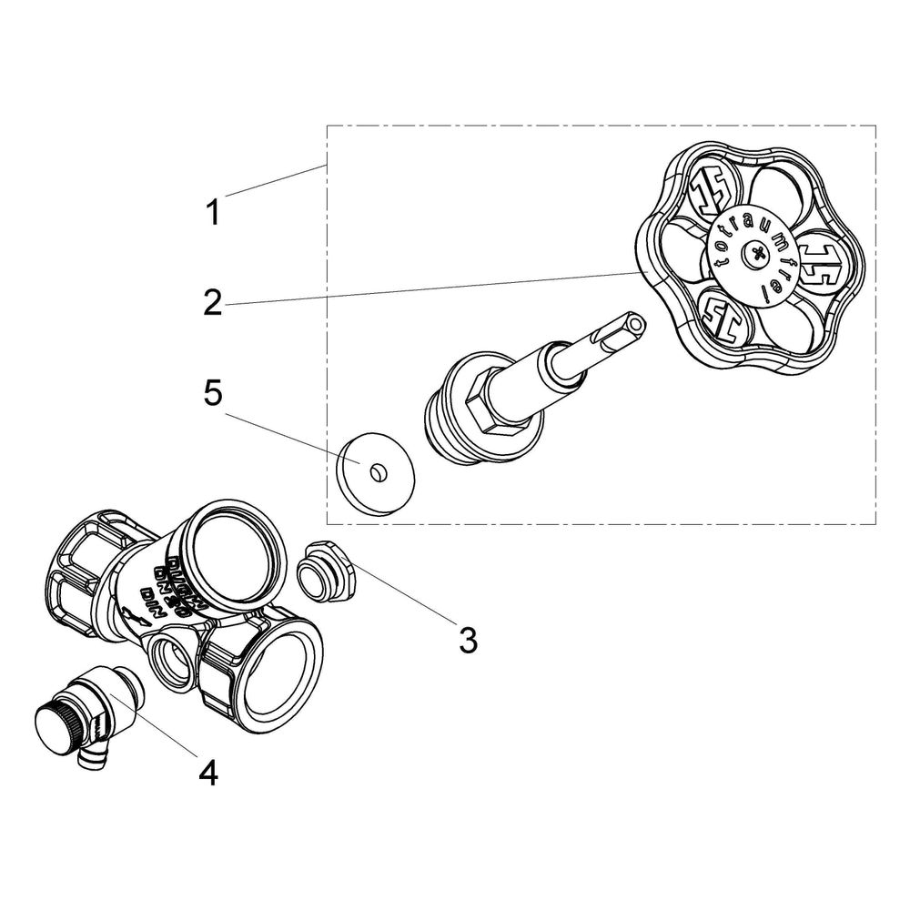 Schlösser Freistromventil Blue-tec mit Entleerung und steigender Spindel, DN ... SCHLOESSER-0015112000001 4044997114155 (Abb. 3)