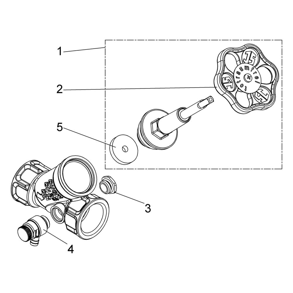 Schlösser Freistromventil Blue-tec mit Entleerung und steigender Spindel, DN ... SCHLOESSER-0015112500001 4044997114162 (Abb. 3)
