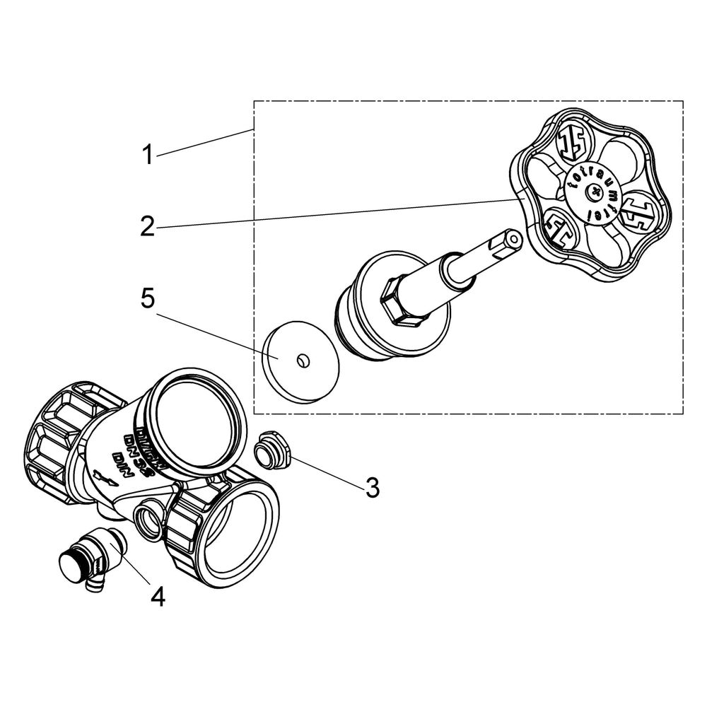 Schlösser Freistromventil Blue-tec mit Entleerung und steigender Spindel, DN ... SCHLOESSER-0015113200001 4044997114179 (Abb. 3)