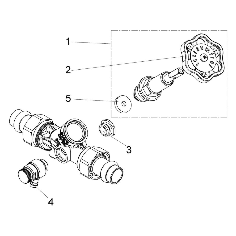 Schlösser Freistromventil mit Pressanschluss AG MULTI, Entleerung und steigen... SCHLOESSER-0015571500001 4044997171677 (Abb. 3)
