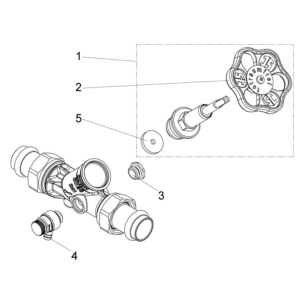 Schlösser Freistromventil mit Pressanschluss AG MULTI, Entleerung und steigen... SCHLOESSER-0015572200001 4044997171691 (Abb. 3)