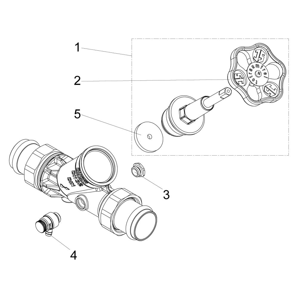 Schlösser Freistromventil mit Pressanschluss AG MULTI, Entleerung und steigen... SCHLOESSER-0015573500001 4044997171721 (Abb. 3)