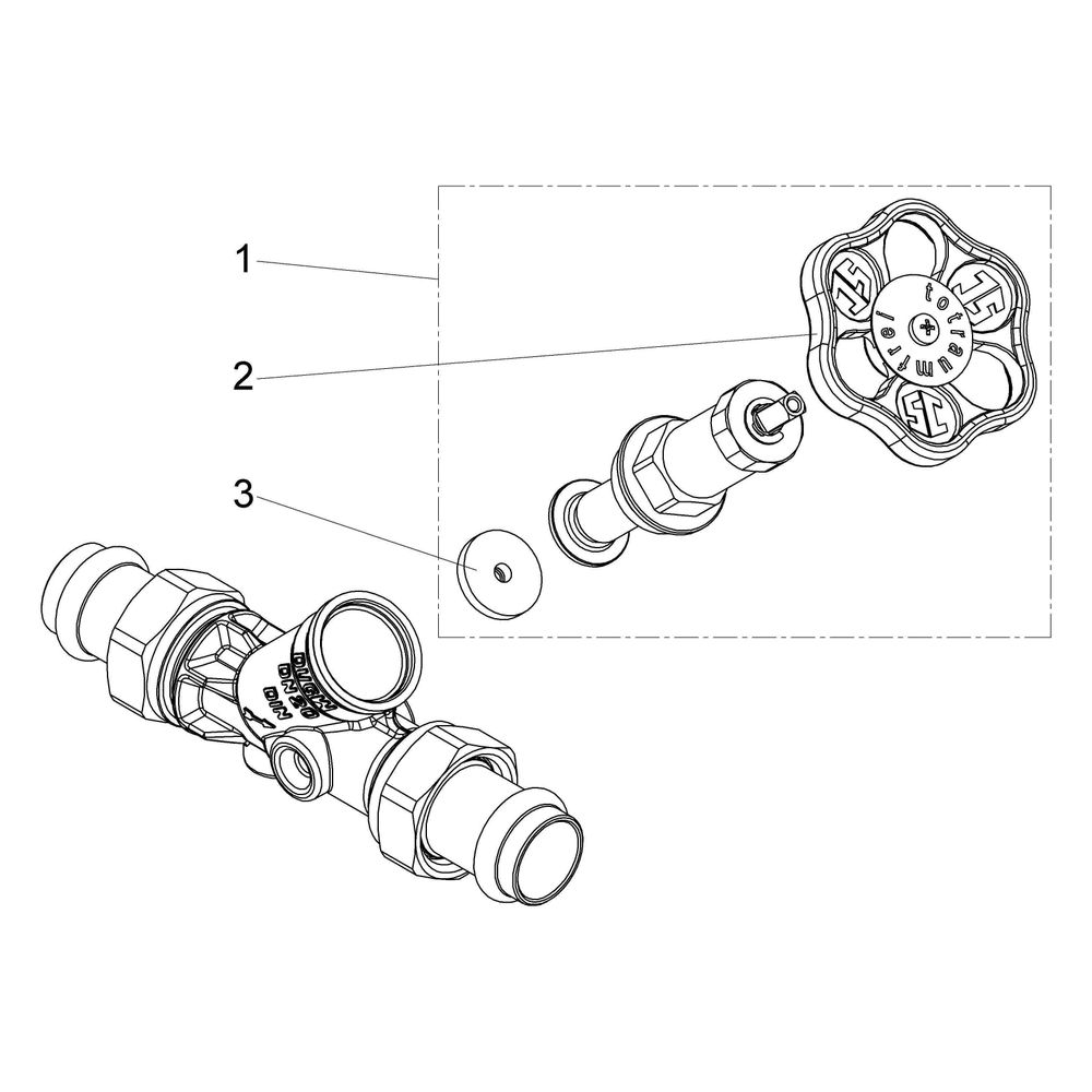 Schlösser Freistromventil mit Pressanschluss AG MULTI, ohne Entleerung und mi... SCHLOESSER-0015822200001 4044997171899 (Abb. 3)