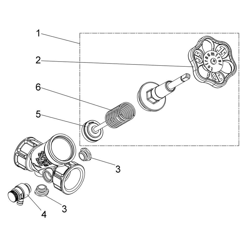 Schlösser KFR-Ventil mit Muffenanschluss, Entleerung und steigender Spindel, ... SCHLOESSER-0016202500001 4044997116913 (Abb. 3)