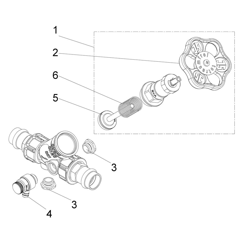 Schlösser KFR-Ventil mit Pressanschluss IG, Entleerung und nichtsteigender Sp... SCHLOESSER-0016381800001 4044997172469 (Abb. 3)