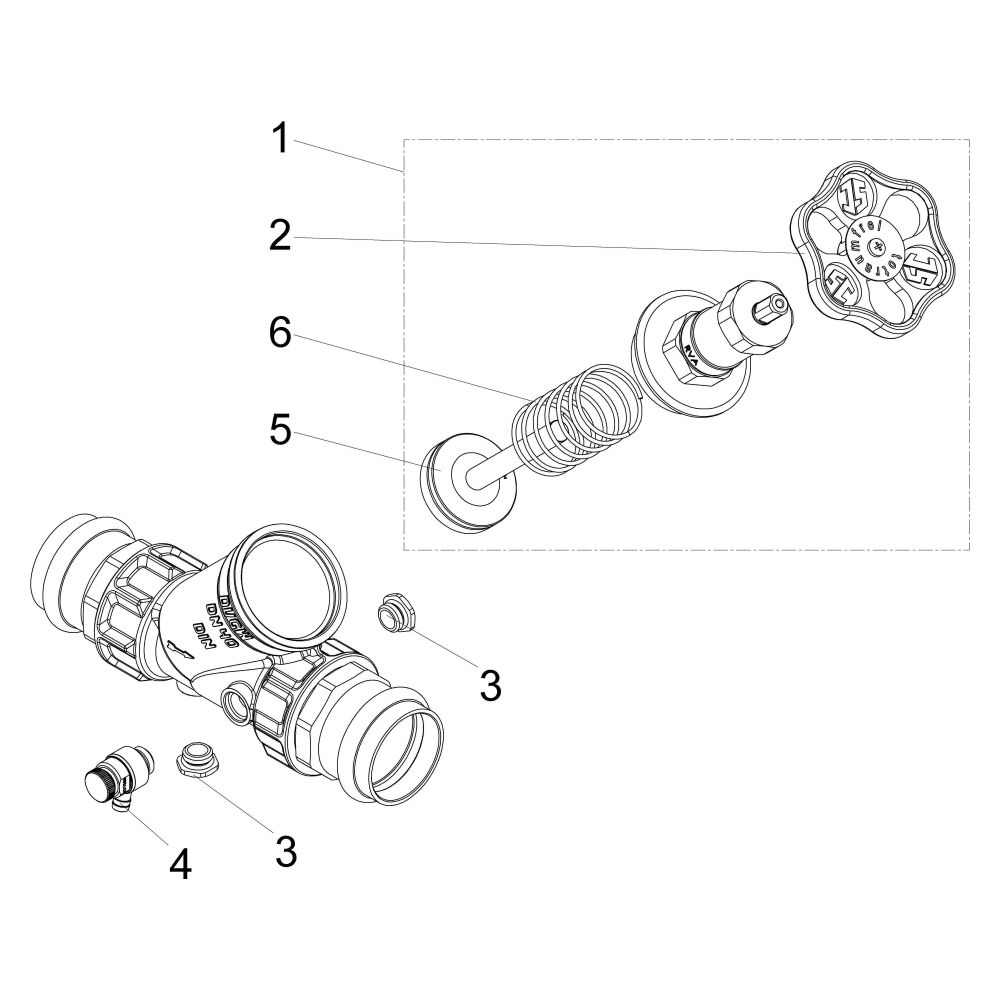 Schlösser KFR-Ventil mit Pressanschluss IG, Entleerung und nichtsteigender Sp... SCHLOESSER-0016384200001 4044997172506 (Abb. 3)