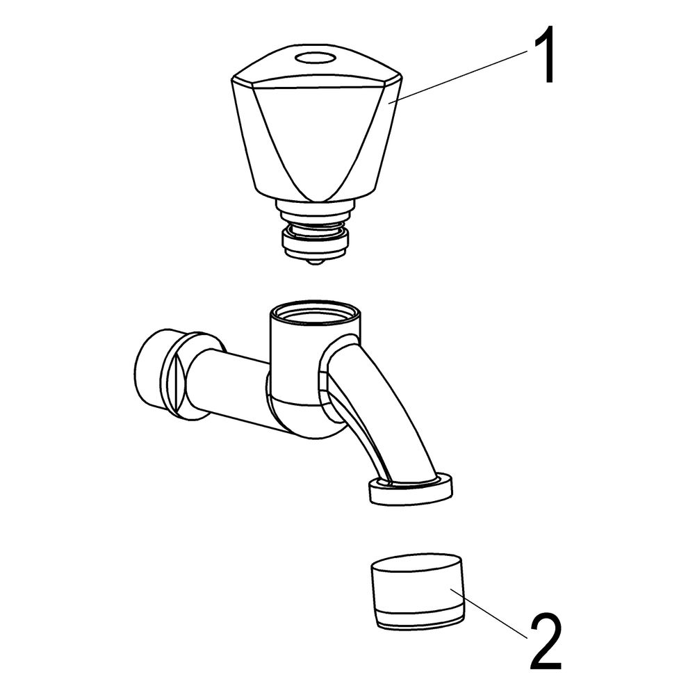 Schlösser Auslaufventil mit Perlator und Dreikanthaubengriff, 1/2", Messing p... SCHLOESSER-0017411550001 4044997120538 (Abb. 3)