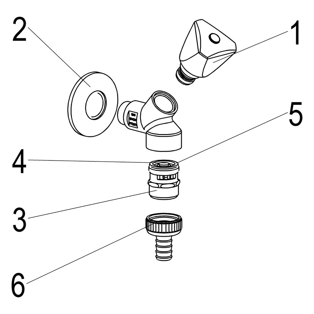 Schlösser Geräteschrägsitzventil mit Rohrbelüfter, Schlauchverschraubung und ... SCHLOESSER-0017651550001 4044997121115 (Abb. 3)