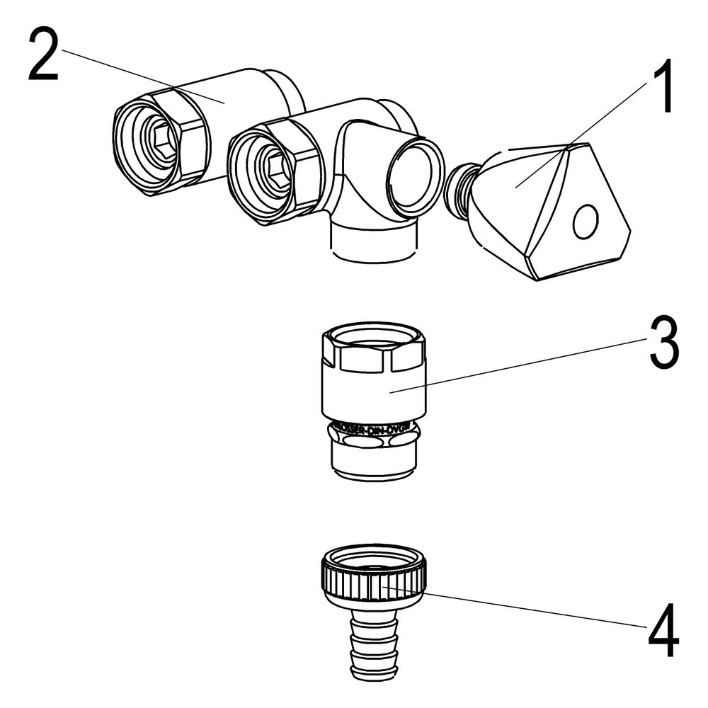 Schlösser Nebenanschlussventil Anschluss links mit Rohrbelüfter, Schlauchvers... SCHLOESSER-0017762050001 4044997121184 (Abb. 3)