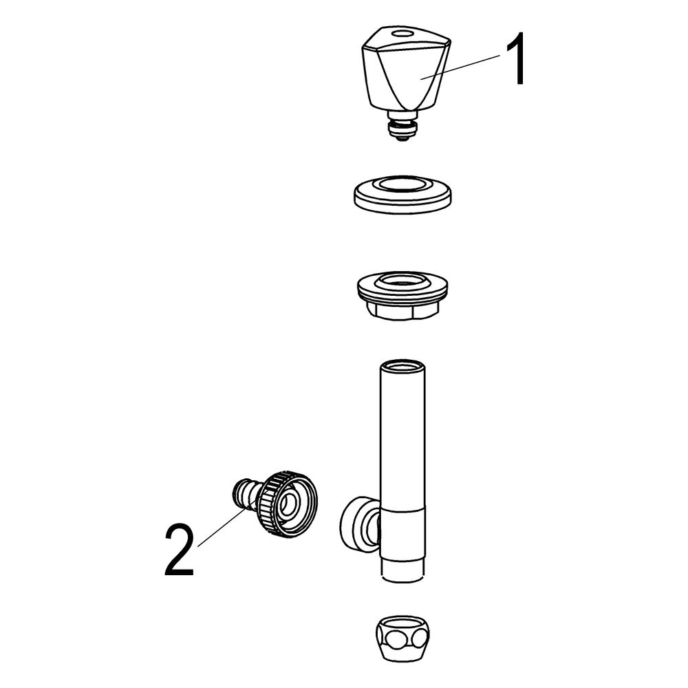 Schlösser Waschgeräte-Untertischventil mit Schlauchverschraubung und Dreikant... SCHLOESSER-0017821550001 4044997121252 (Abb. 3)