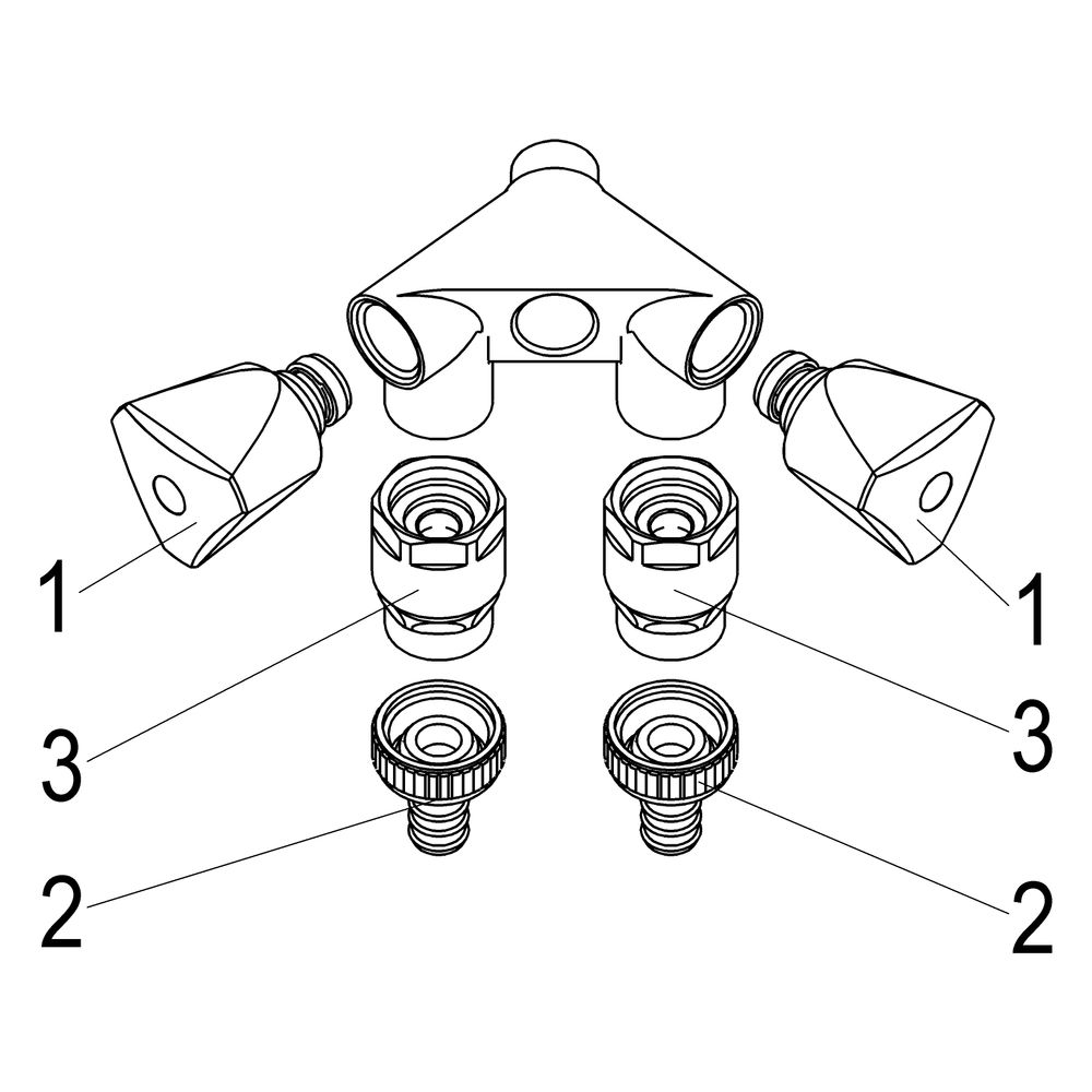 Schlösser Waschgeräte-Doppelventil mit Rohrbelüfter, Schlauchverschr. und Dre... SCHLOESSER-0017891550001 4044997121283 (Abb. 3)