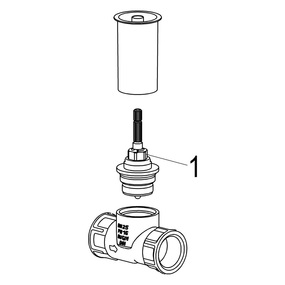 Schlösser Unterputzventil variabel, mit Einbauhilfe, DN 25, 1"... SCHLOESSER-0017922500001 4044997244944 (Abb. 3)