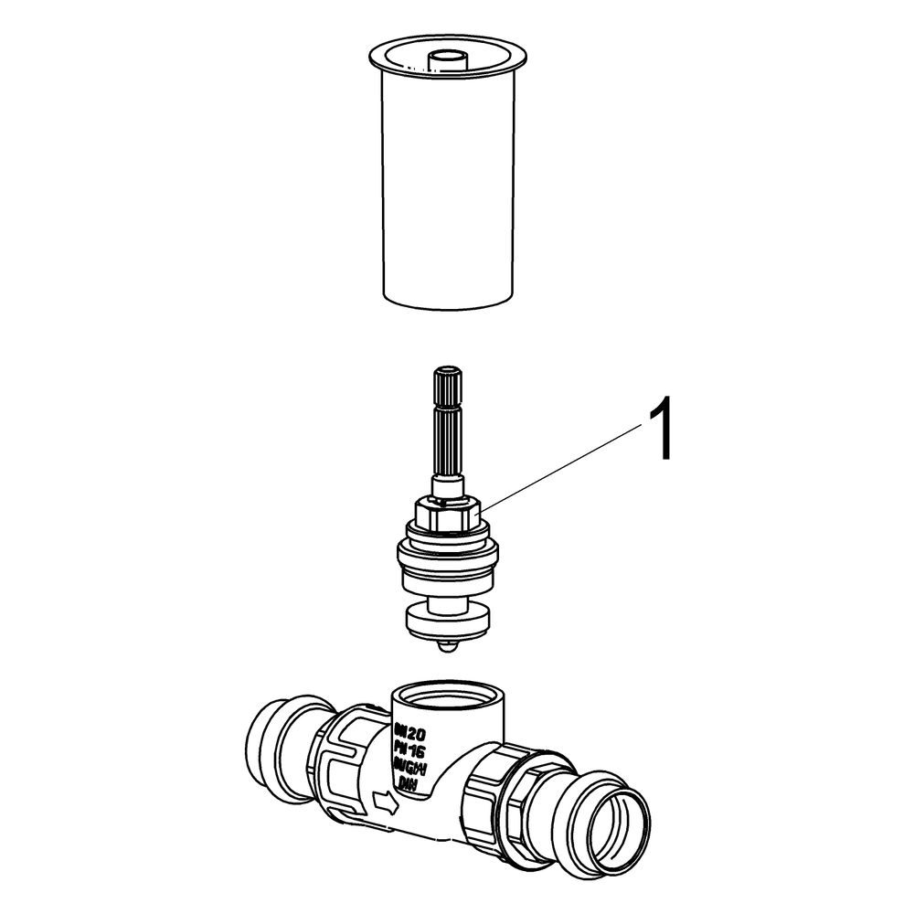 Schlösser Unterputzventil variabel, mit Einbauhilfe, Pressanschluss 22mm... SCHLOESSER-0017942200001 4044997215241 (Abb. 3)