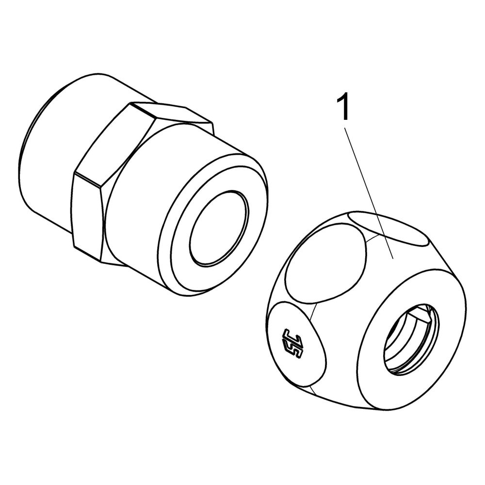Schlösser Quetschverschraubung auf Nippel mit Außengewinde, DN 10, 1/2" x 1/2... SCHLOESSER-0083871510001 4044997248126 (Abb. 3)