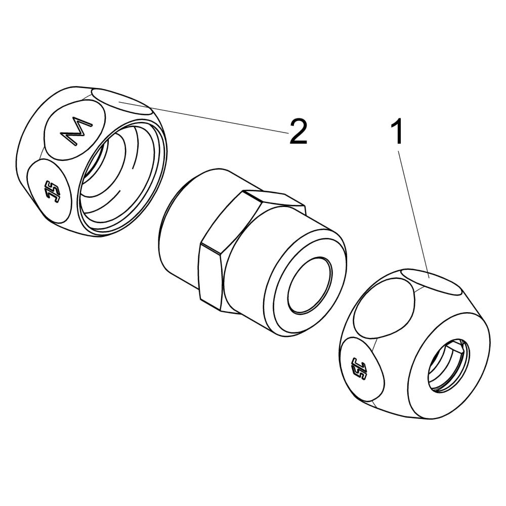 Schlösser Doppel-Quetschverschraubung mit Reduziernippel, DN 10, 3/8" x 10mm ... SCHLOESSER-0018961008001 4044997131725 (Abb. 3)