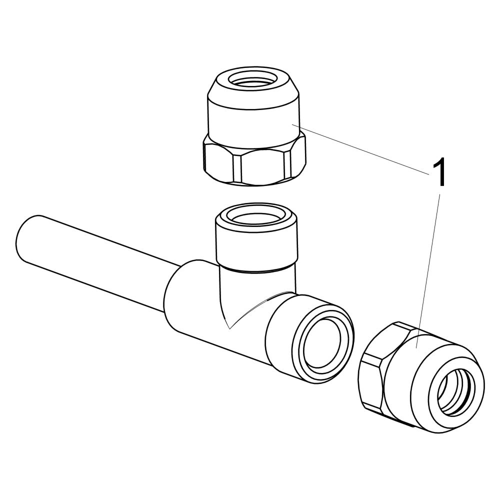 Schlösser T-Abzweigstück, 2x Quetschverschraubung mit Längenausgleich, DN 10,... SCHLOESSER-0083991050001 4044997248324 (Abb. 3)