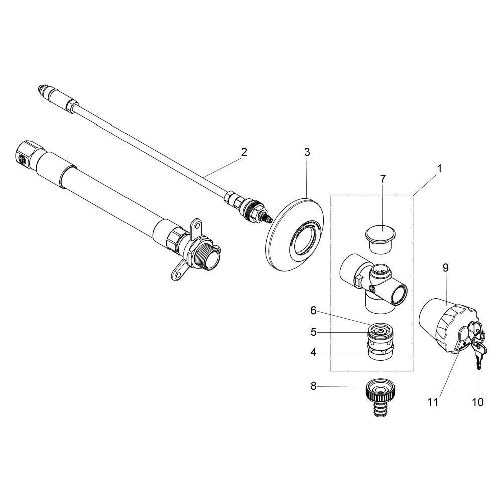 Schlösser Frost-tec Außenarmatur mit Rohrbelüfter und RV, Spannbereich 240-41... SCHLOESSER-0028001550001 4044997134689 (Abb. 3)