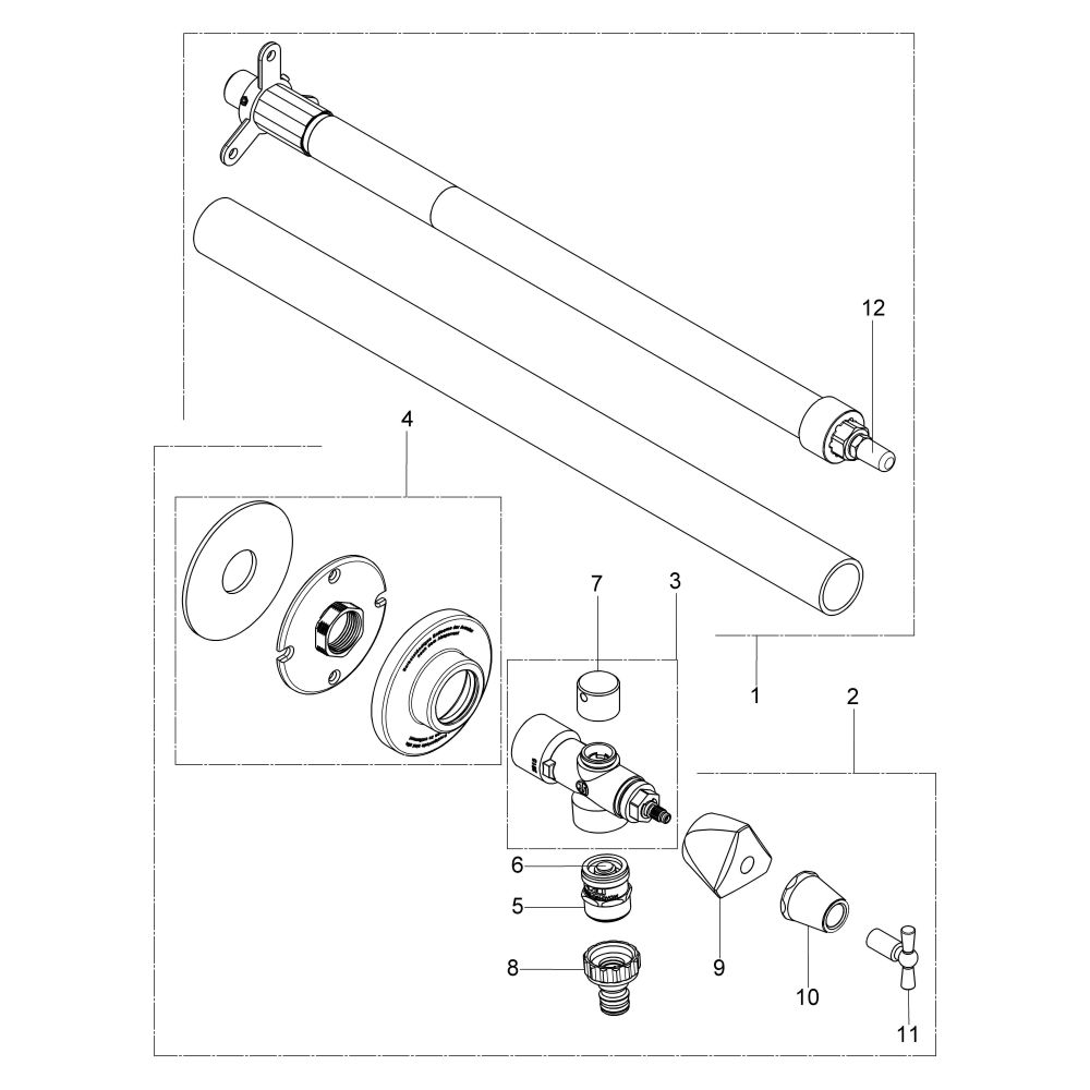Schlösser Frost-tec Außenarmatur für Rohbau/Sanierung mit Rohrbelüfter u. Rüc... SCHLOESSER-0028151550001 4044997241066 (Abb. 3)