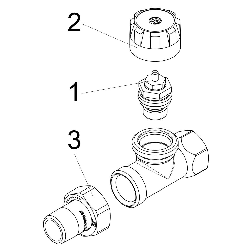 Schlösser Thermostatventil, voreinstellbar, Durchgangsform, DN 20, 3/4", vern... SCHLOESSER-0048052050002 4044997142400 (Abb. 3)