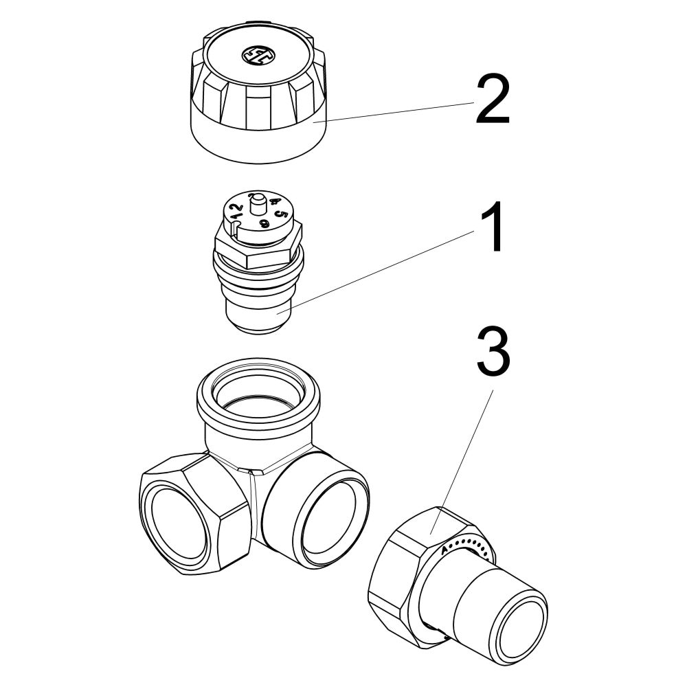 Schlösser Thermostatventil, voreinstellbar, Winkeleckform links, DN 15, 1/2",... SCHLOESSER-0048151550002 4044997142660 (Abb. 3)