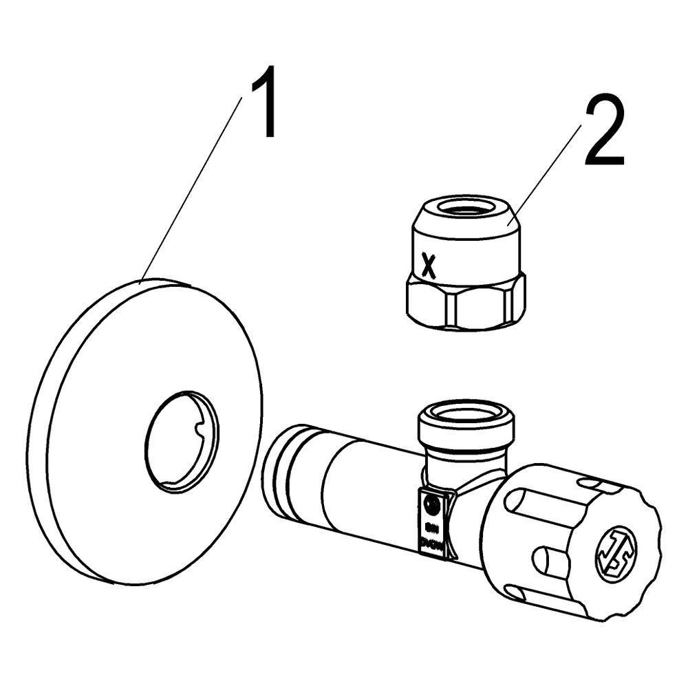 Schlösser Eckventil selbstdichtend, mit Comfortgriff und Quetschverschraubung... SCHLOESSER-0071001050001 4044997145364 (Abb. 4)