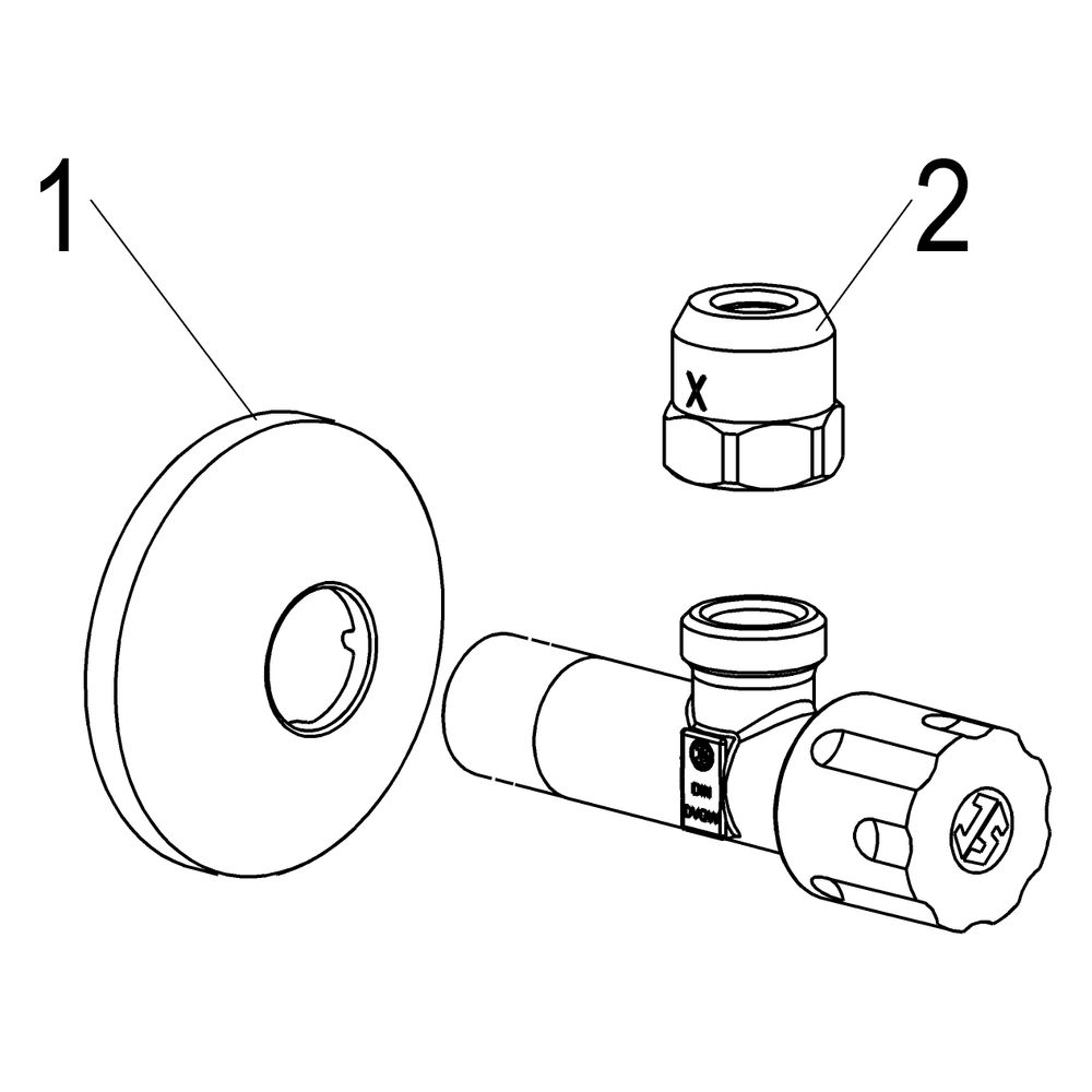 Schlösser Eckventil nicht selbstdichtend, mit Comfortgriff und Quetschverschr... SCHLOESSER-0071051050001 4044997145388 (Abb. 3)