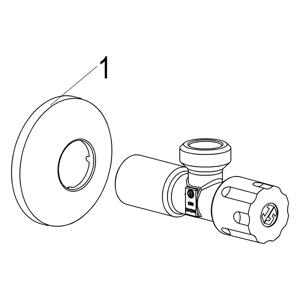 Schlösser Eckventil nicht selbstdichtend, ohne Überwurfmutter, DN 15, 1/2" x ... SCHLOESSER-0071111550001 4044997145456 (Abb. 3)