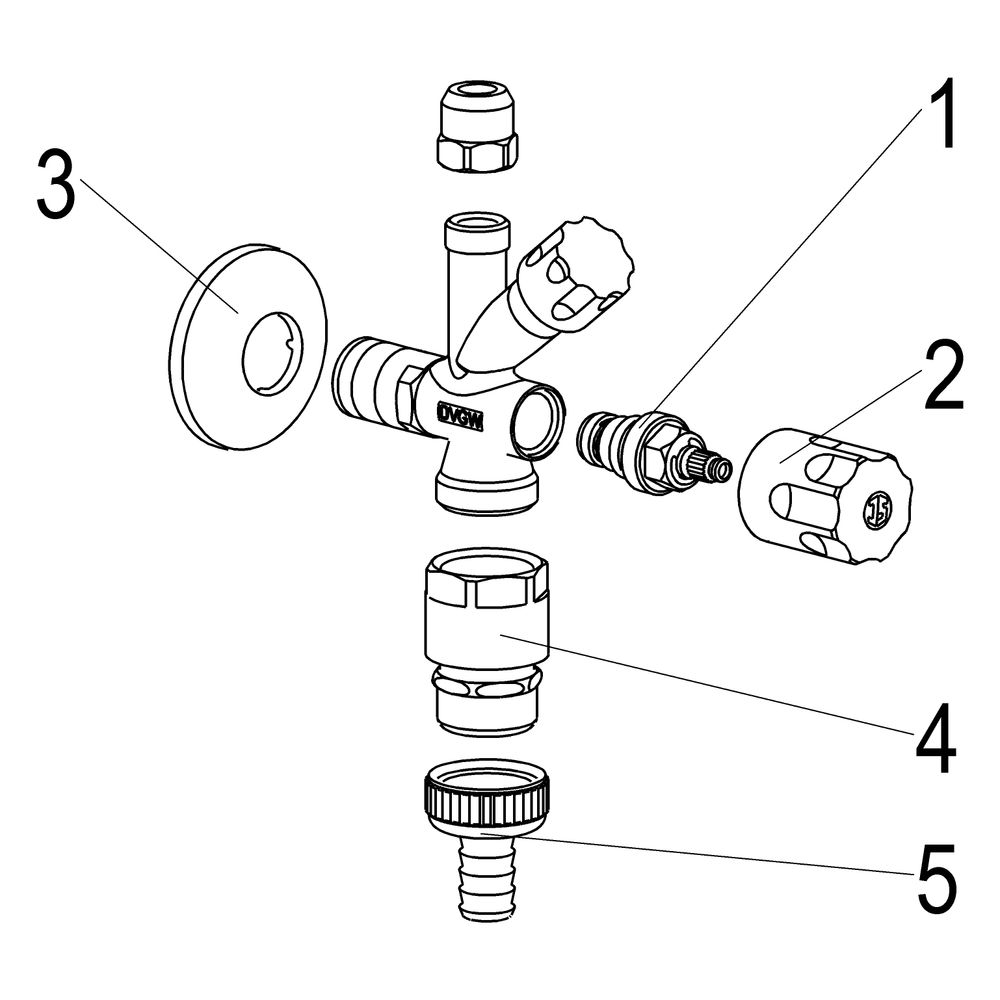 Schlösser Kombi-Eckventil selbstdichtend, mit Rohrbelüfter, Schlauchverschr. ... SCHLOESSER-0071171550001 4044997210314 (Abb. 3)