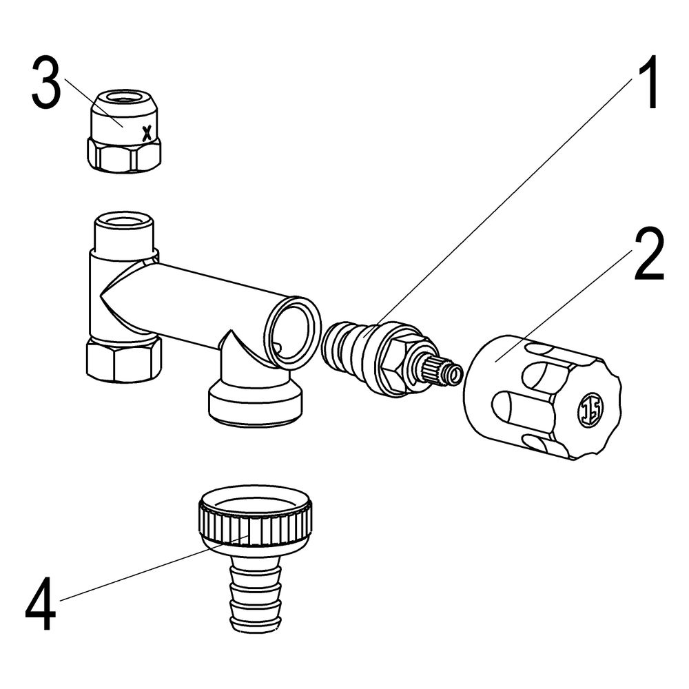 Schlösser Geräteventil für Eckventil, Schlauchverschraubung, Designgriff, DN ... SCHLOESSER-0071211050001 4044997145494 (Abb. 3)